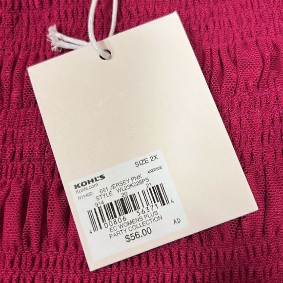 Lauren Conrad jersey pink smocked lace top size 2X - Picture 8 of 8